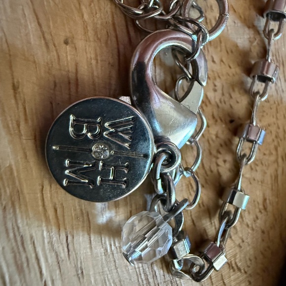 Silver Necklace with Black Pendant White House black market - Picture 3 of 8